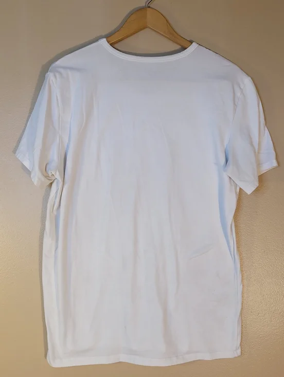 Calvin Klein White Classic V Neck Tshirt - Picture 2 of 4